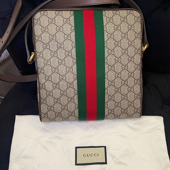 NEW 💯AUTHENTIC Gucci OPHIDIA GG SMALL MESSENGER BAG🤎❤️💚 - Picture 7 of 15